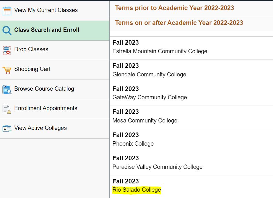 Step 3 Register for Classes Rio Salado College